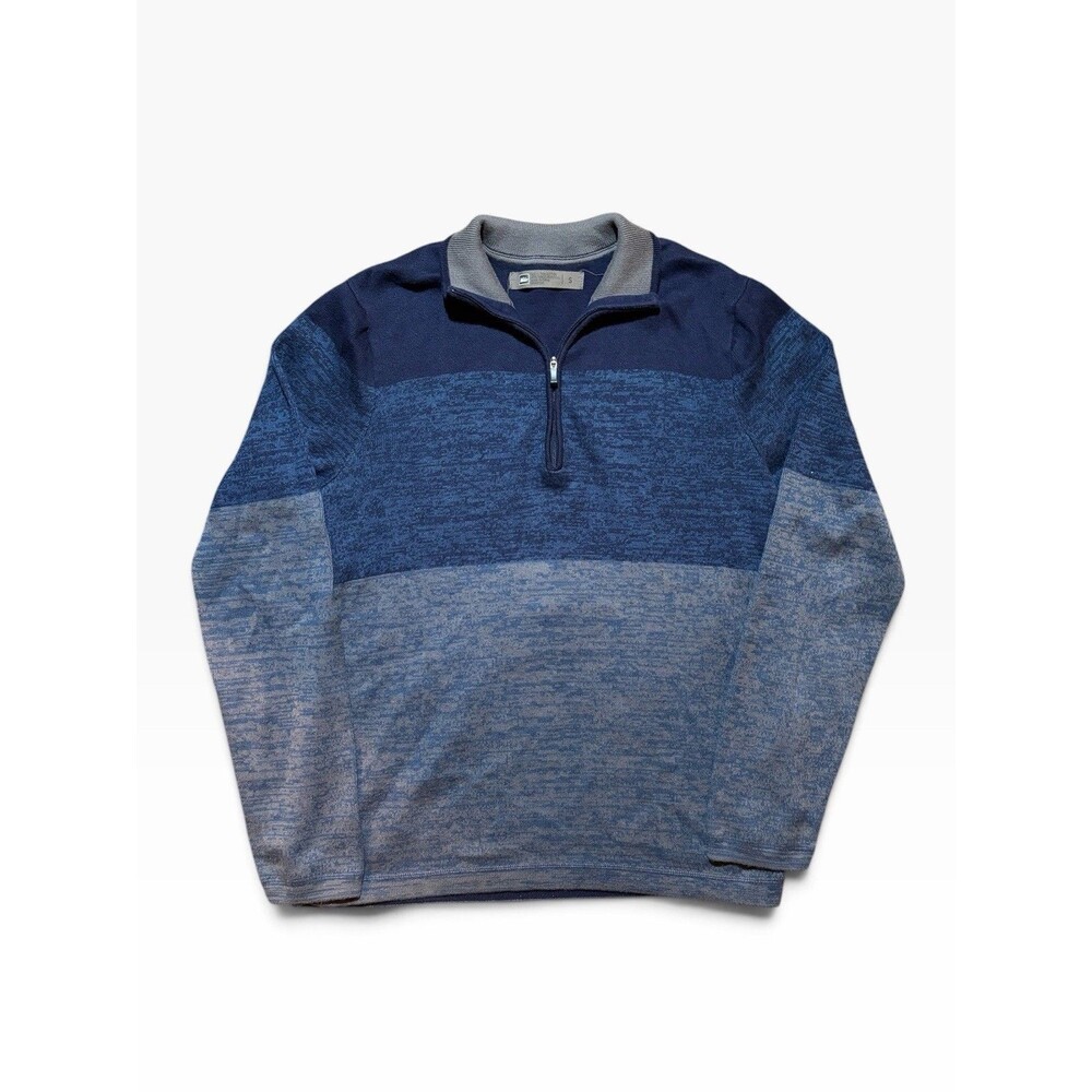 REI Color-Block Quarter Zip Pullover Sweater Men’s Size Small Blue Gray